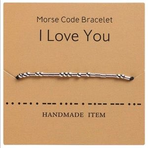 Bracelet Morse Code Saying Adjustable “I Love You”